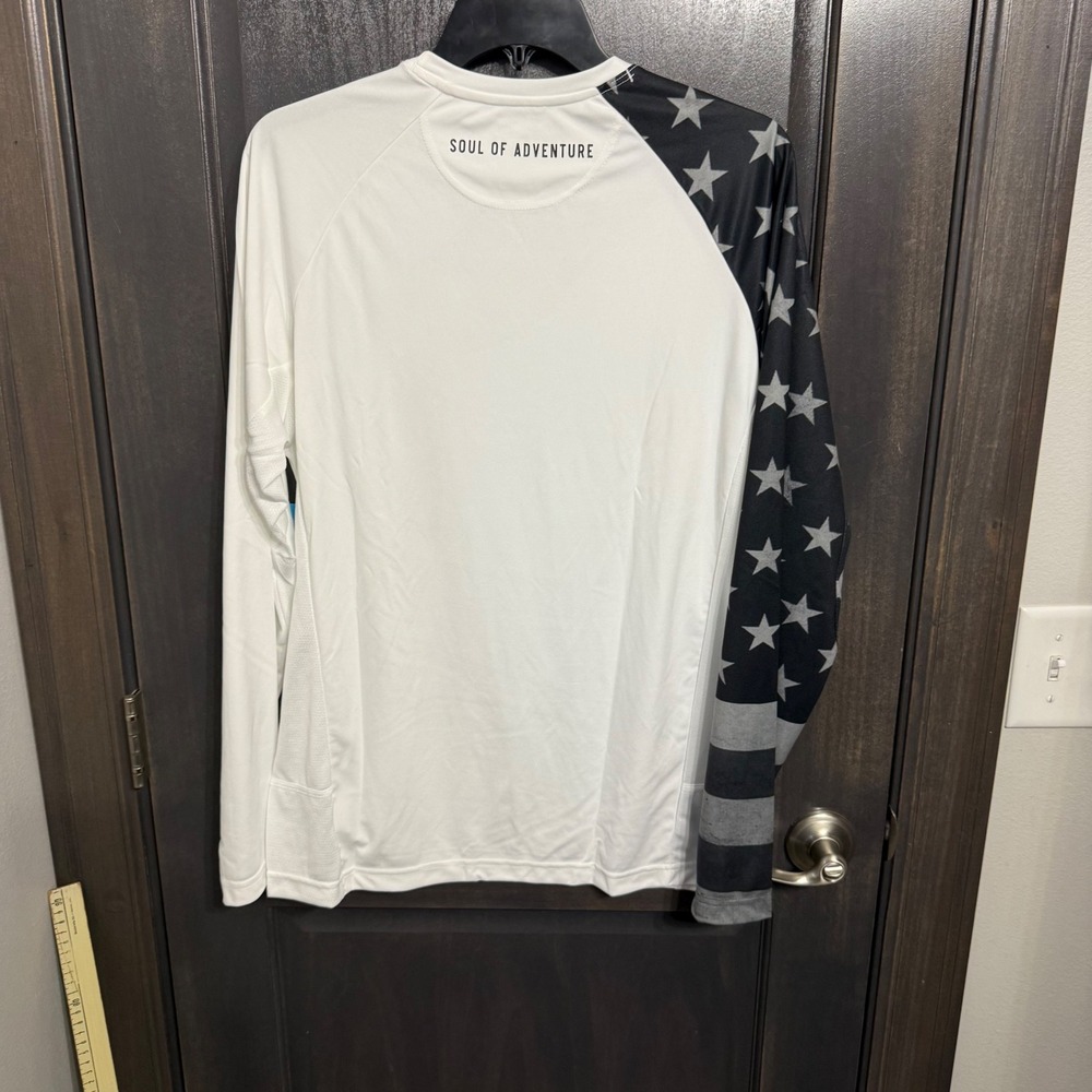 SA Soul of Adventure Mens White American Flag Performance Shirt Medium‎ NWT - Picture 5 of 7